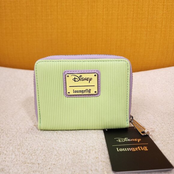 Loungefly Disney Lilo and Stitch Angel Corduroy Pastel Color Block Zip Wallet - Picture 7 of 13